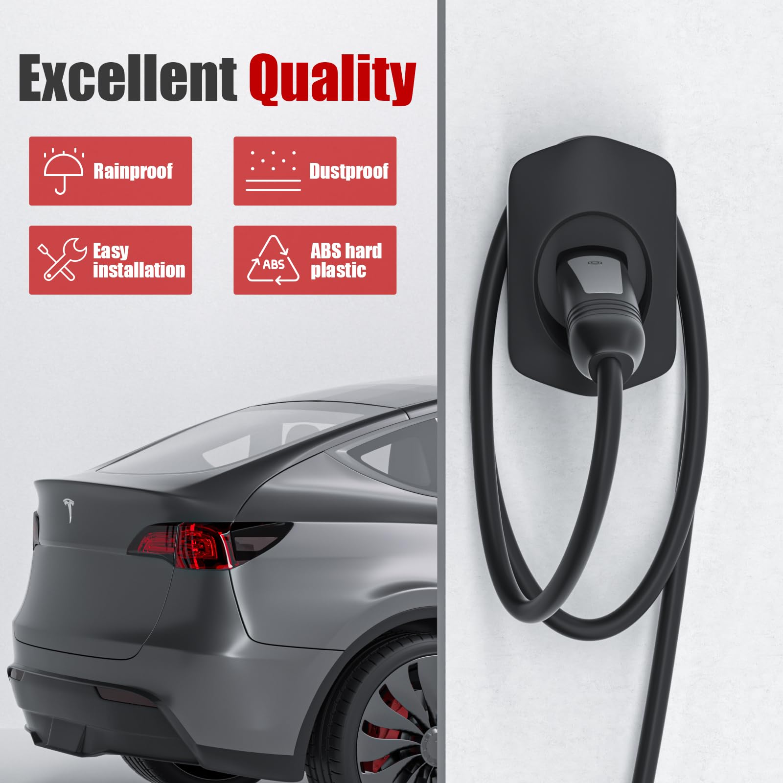 Amazon.co.jp: MCEVKELN Tesla充電器ホルダー、カーチャージャーノズル